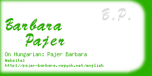 barbara pajer business card